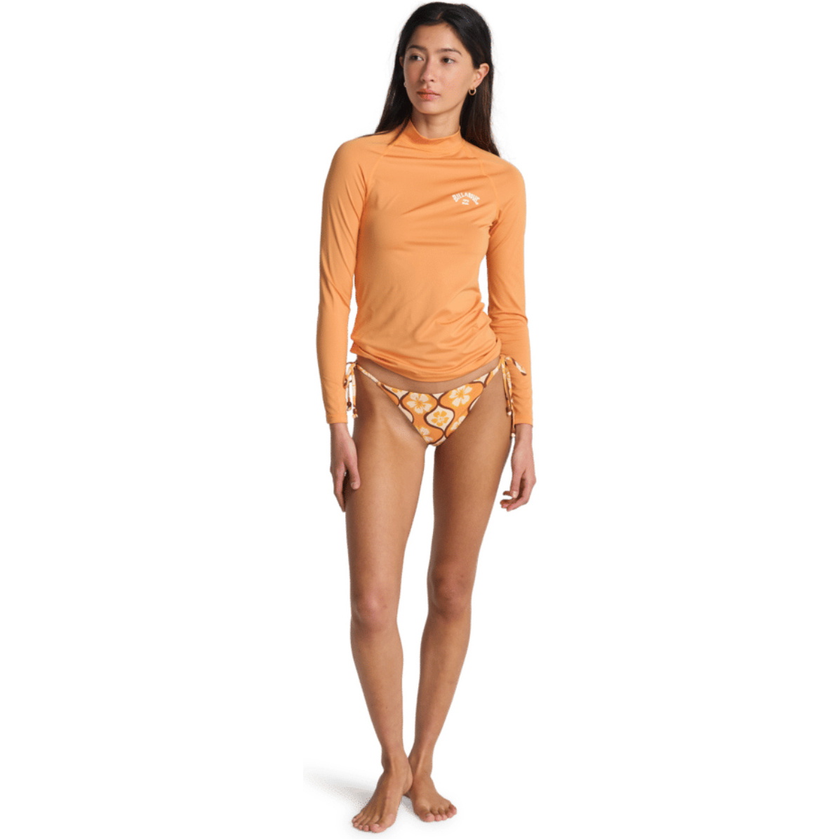 2026 Billabong Femmes Tropical Surf Long Sleeve Lycra Vest EBJWR03014 - Tangerine